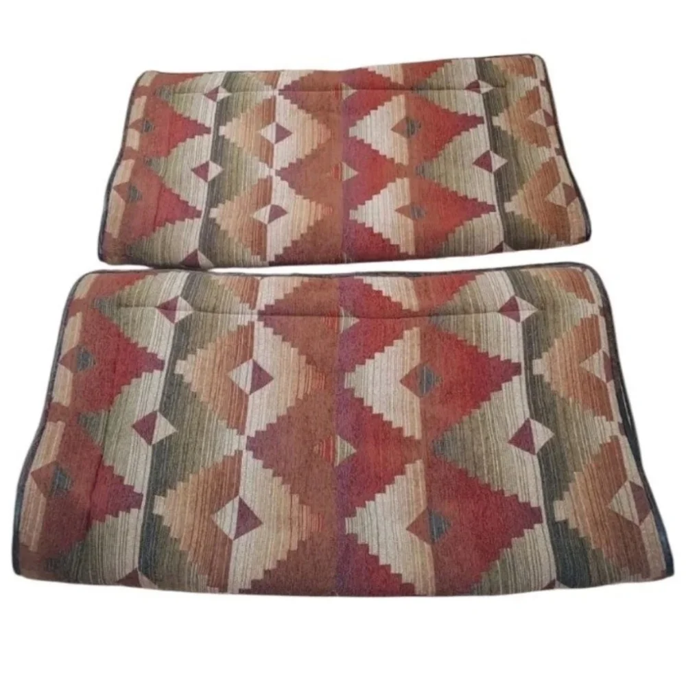Croscill Santa Fe Aztec 2 Chenille Pillow Shams Quilted Southwestern StandardSz